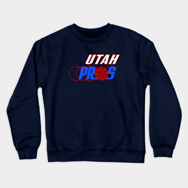 Defunct Utah Prospectors WBA Basketball Crewneck Sweatshirt by LocalZonly